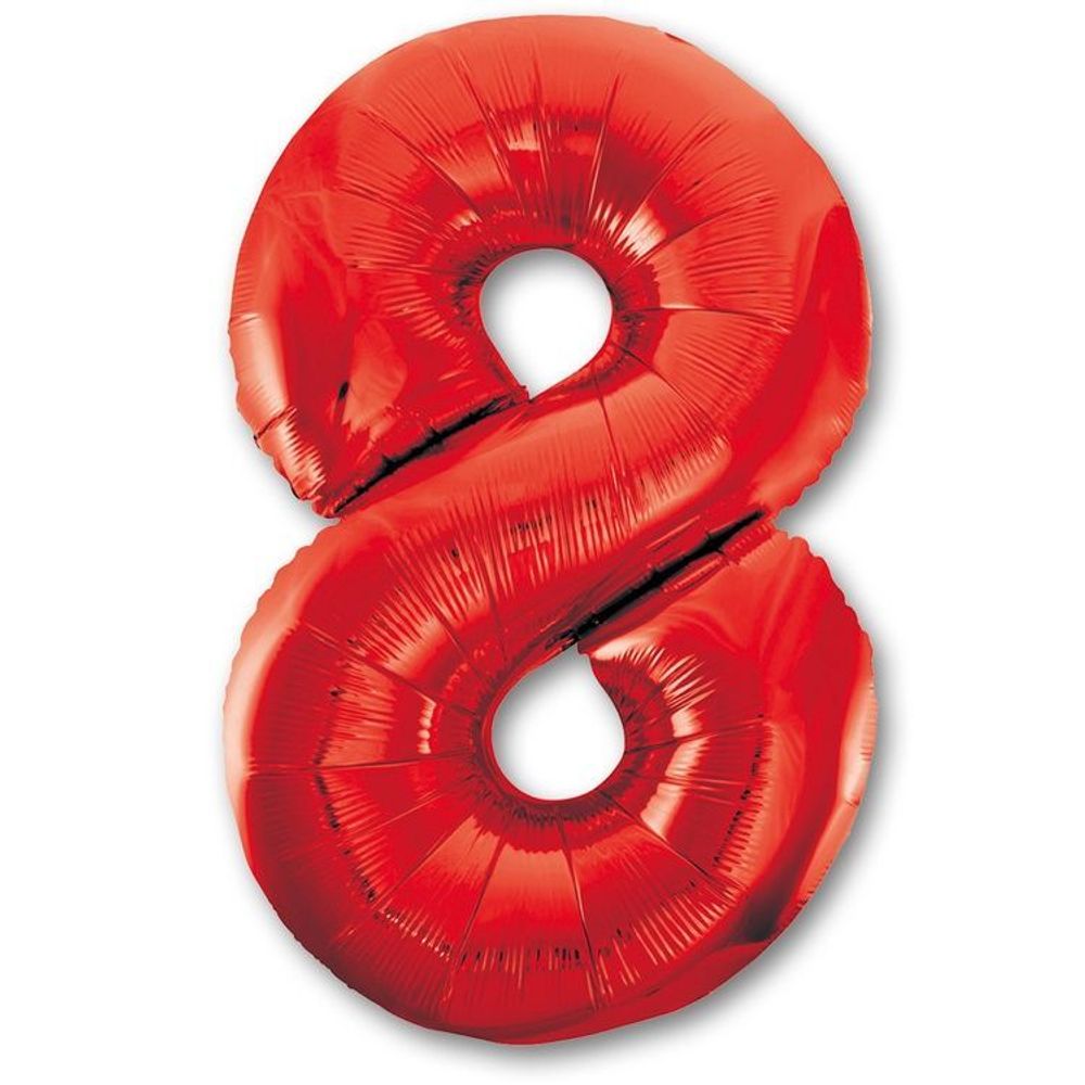 Шар фольгированный ЦИФРА "8" 40" Red с гелием