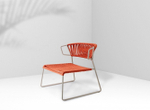 Кресло лаунж плетеное Scab Design Lisa Lounge Filo, тортора, оранжевый