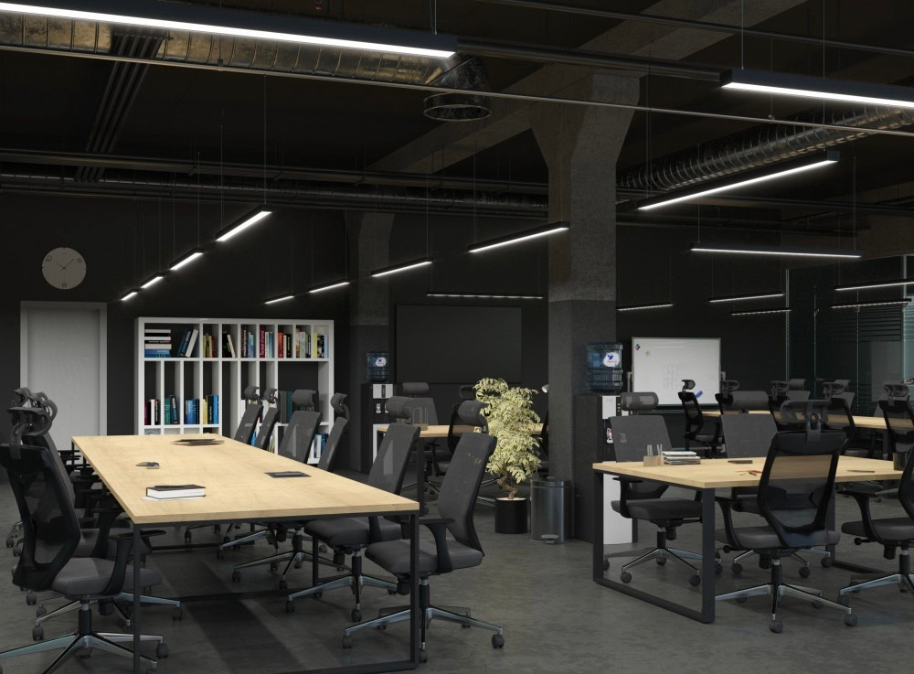 Подвесной линейный LED светильник LP35-3000 162Вт 5000К IP20 черный 14904Лм 3000х50х32мм DARKLUM