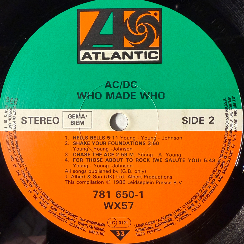 Виниловая пластинка AC/DC ‎– Who Made Who LP
