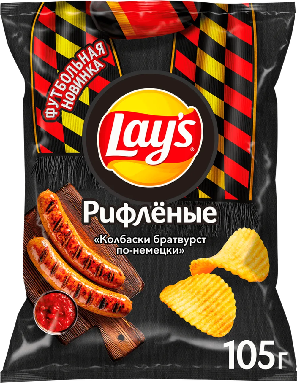 Чипсы "Лейс" колбаски братвурст 105гр