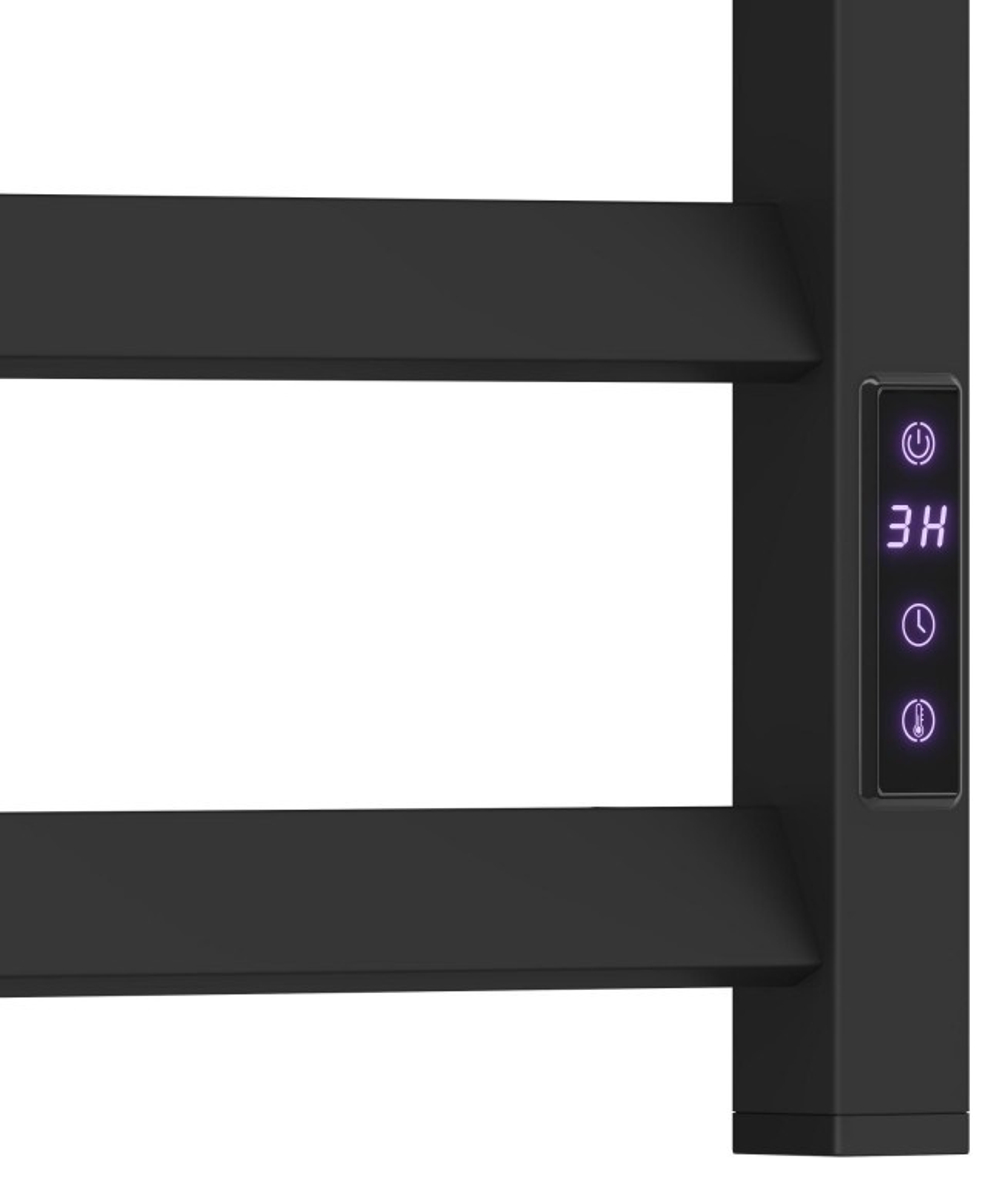 Полотенцесушитель электрический Point Атлант PN18848B П8 400x800, диммер справа, черный