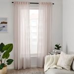 Комплект штор IKEA BYMOTT (БЮМОТТ), Кремовый в полоску, 120х250 см, 2 шт