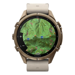 Garmin Fenix 9 Pro — 43 мм AMOLED Autumn Gold Titanium Bone Leather Band