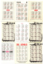 № 26 Набор Календариков 25 шт. Фауна, животные, птицы и рыбы 1977-2003 гг.