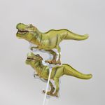Шар (10"/25 см) Мини-фигура, Динозавр Тираннозавр, Зеленый 1 шт.