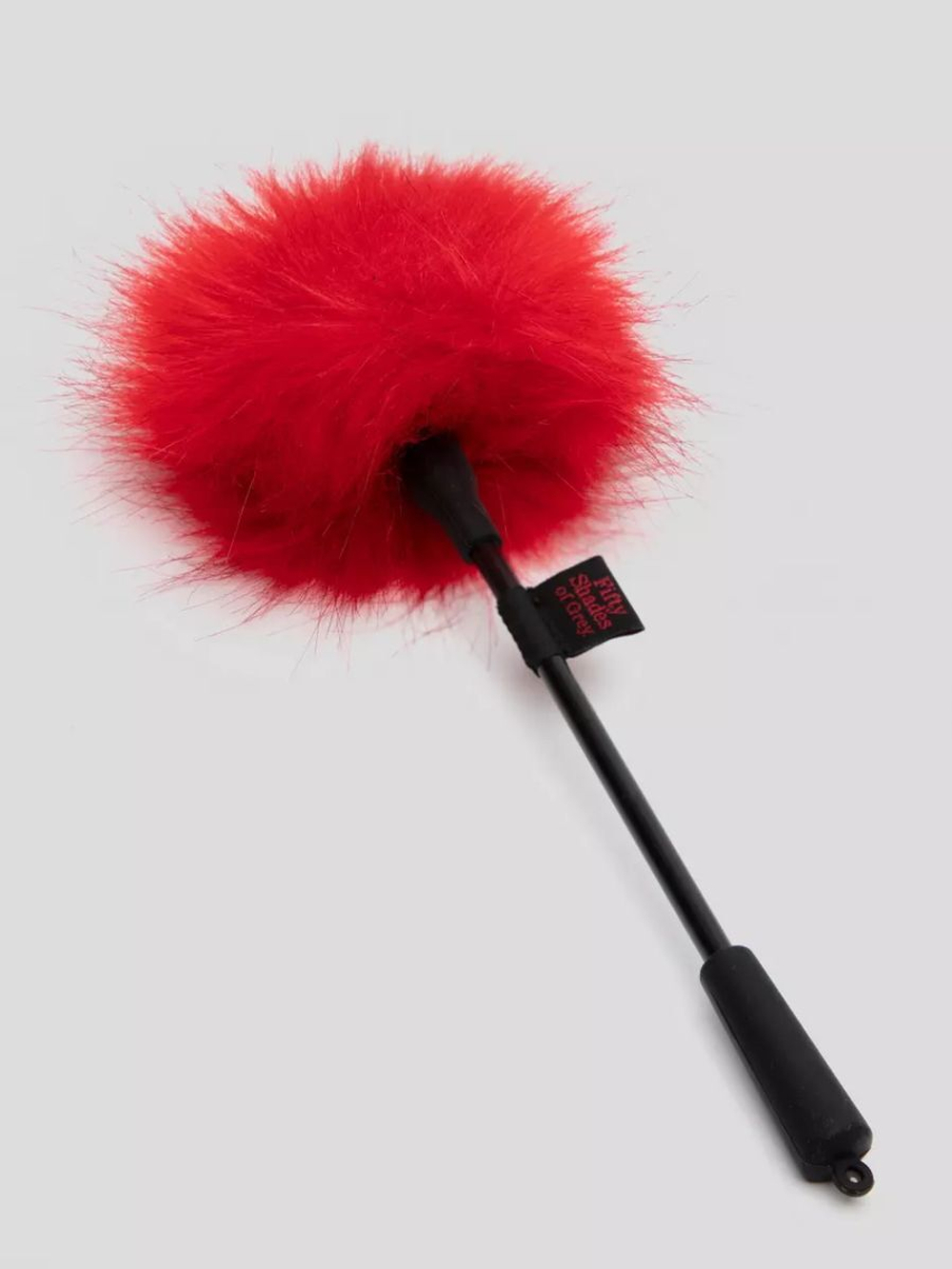 Перьевая кисточка Faux Feather Tickler - 24 см. (Цвет: красный с черным)