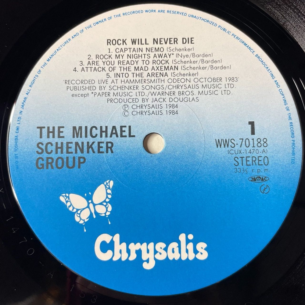 Винтажная виниловая пластинка LP The Michael Schenker Group Rock Will Never Die (Japan 1984) (Obi) Desert Song
