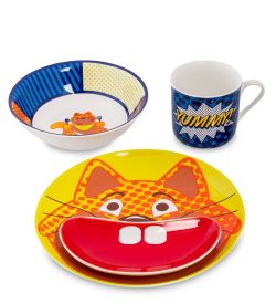 Topchoice TC-15 Набор посуды «Кот гурман» (Craving cat)