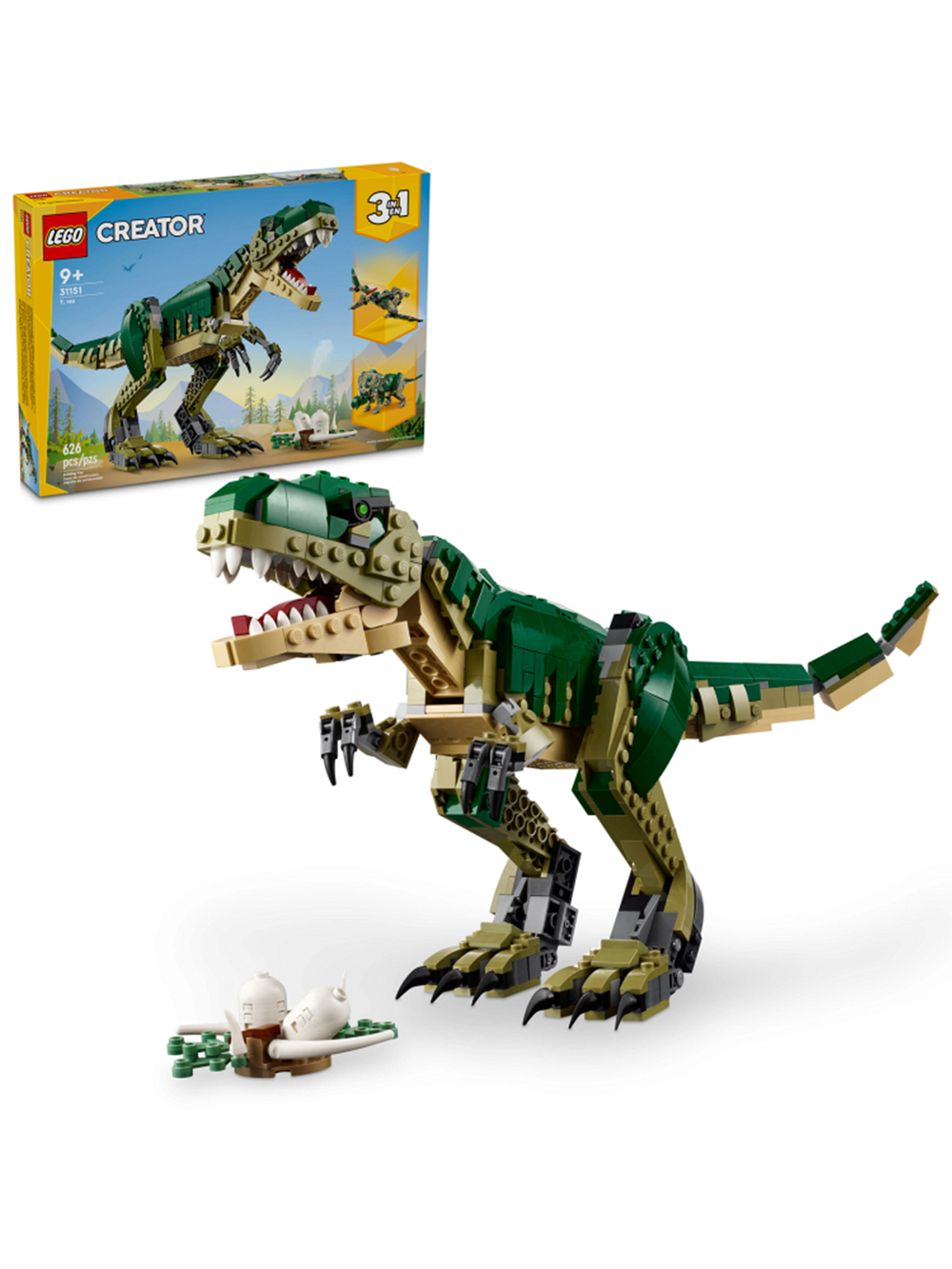 Конструктор Лего Креатор T‑Rex 3‑в‑1 | LEGO Creator T‑Rex 31151 — 626 детали (9+)