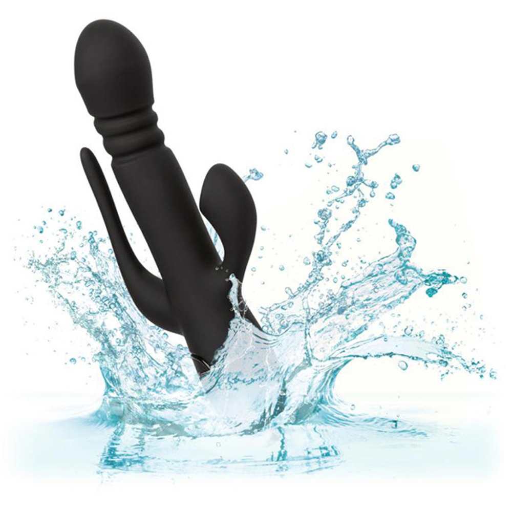 Черный тройной вибромассажер California Exotic Novelties Triple Euphoria SE-4386-15-3