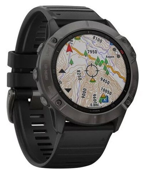 Часы Garmin Fenix 6X Sapphire DLC (с черным ремешком)