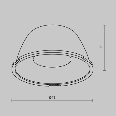 Линза для серии Альфа / Alfa LED 15°, LensD43-15. TM Maytoni