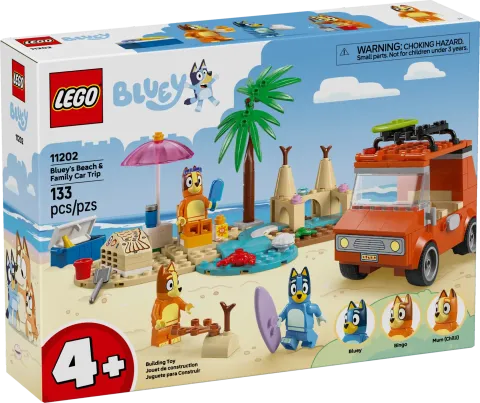 Конструктор LEGO Bluey 11202 Пляж Блуи и семейная поездка на автомобиле
