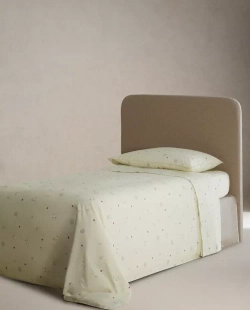 ZARA HOME ДЕТСКАЯ ПРОСТЫНЯ С МОРСКИМИ МОТИВАМИ, СВЕТЛО-ЗЕЛЕНЫЙ