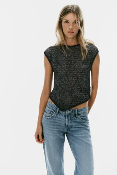 АСИММЕТРИЧНЫЙ ТРИКОТАЖНЫЙ ТОП — ZARA