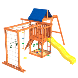 Детская площадка Fun Land с сеткой, рукоходом и качелями лодочка