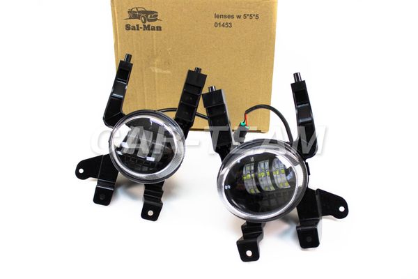 Противотуманные фары (ПТФ) линзованные "Sal-Man" на Opel Astra, Vectra, Zafira (арт. 01453) (3 диода LED 50W)