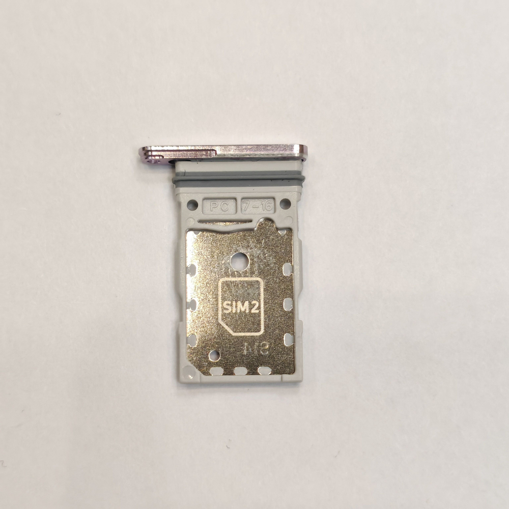 Сим лоток для Samsung S23 Ultra (S918) Держатель Sim. Оригинальное качество (Цвет: Кремовый / Золотистый)