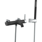 Смеситель для ванны с душем Boheme Uno 463-BCR black chrome