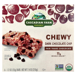 Cascadian Farm, органические жевательные батончики-мюсли, со вкусом темного шоколада, 6 батончиков по 35 г (1,2 унции)