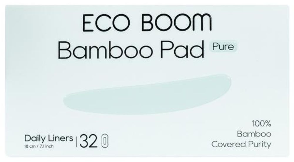 Бамбуковые гигиенические прокладки 180 мм 32шт/уп (ECO BOOM)