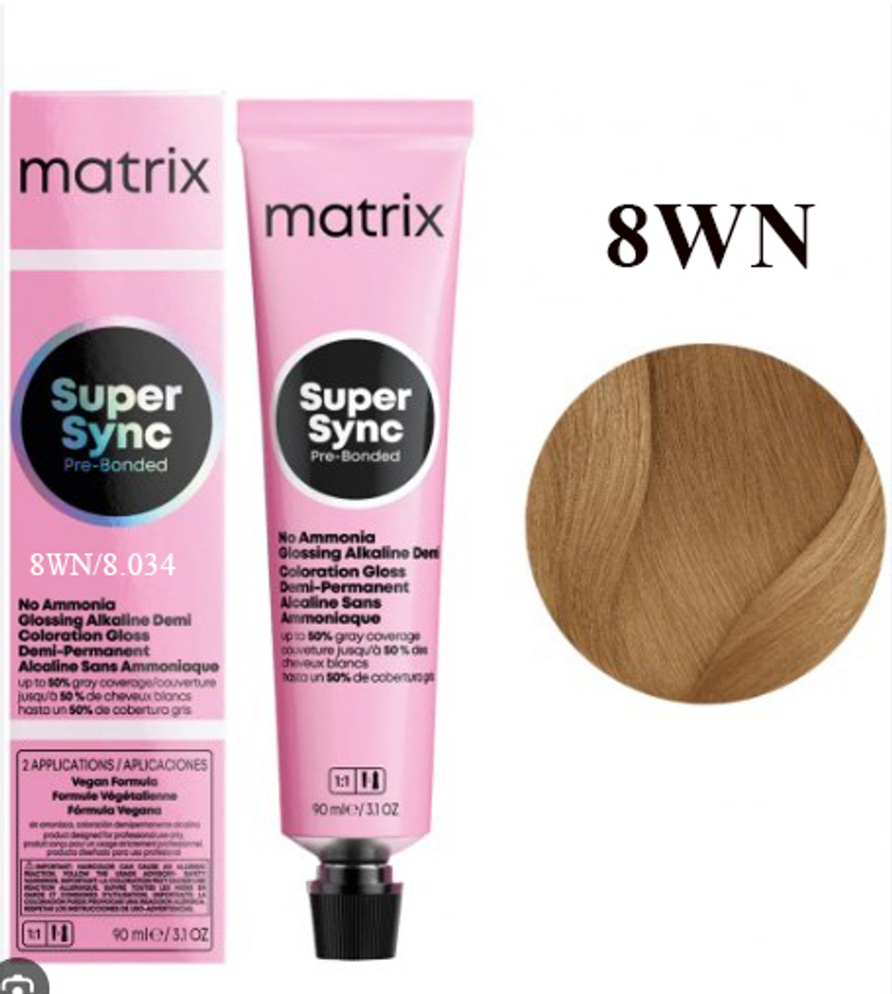 Matrix Super Sync 8WN Cветлый блондин теплый натуральный 90 мл