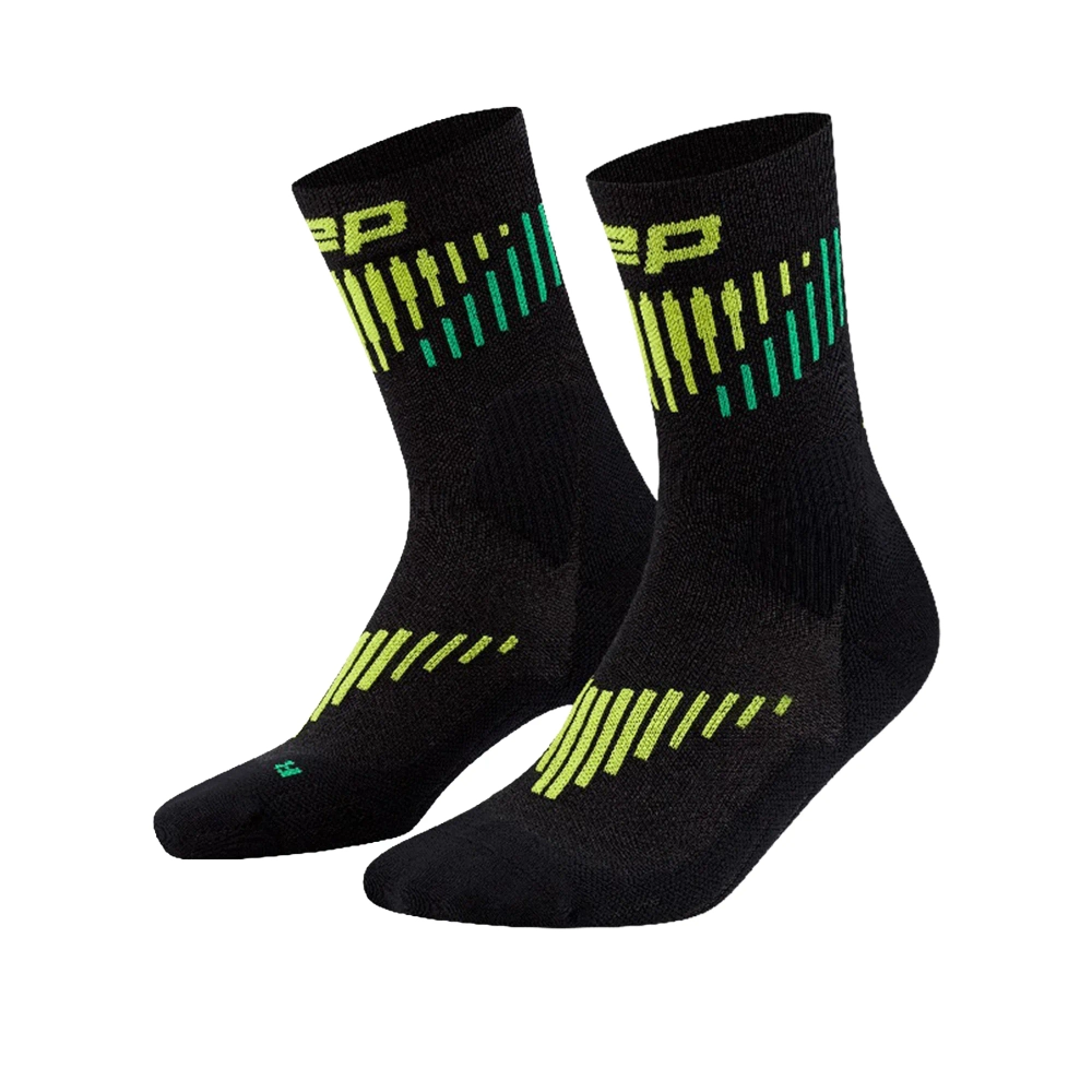 Компрессионные укороченные мужские гольфы CEP C025M для бега, с шерстью мериноса