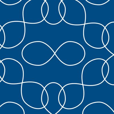Бесконечность на синем. Infinity symbol on blue
