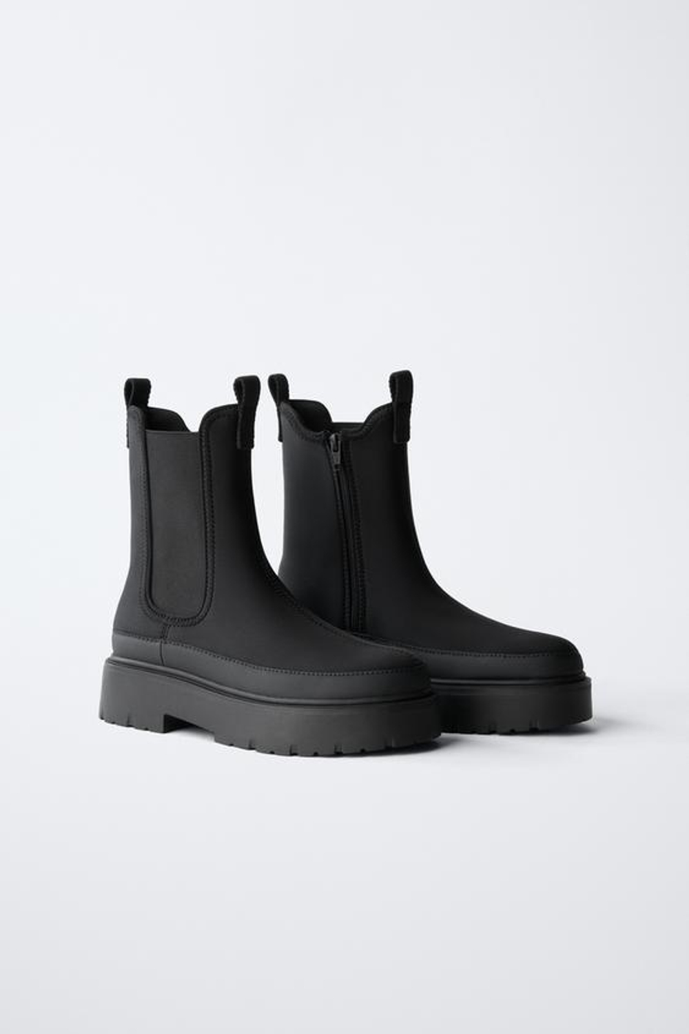 ZARA БОТИНКИ ЧЕЛСИ, ЧЕРНЫЙ