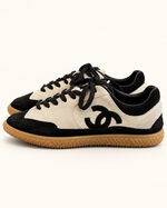 Женские кроссовки Chanel Trainers — кремово-чёрные