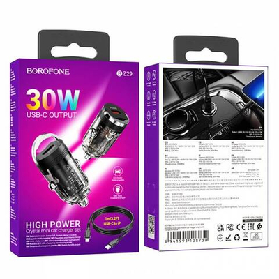 Автомобильное зарядное устройство на Lightning Borofone BZ29 PD30W (black)