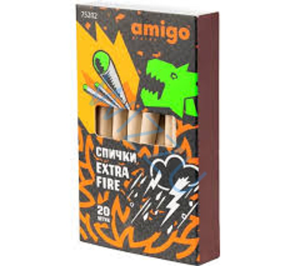 Спички охотничьи 85мм 20шт Amigo Grande 75202