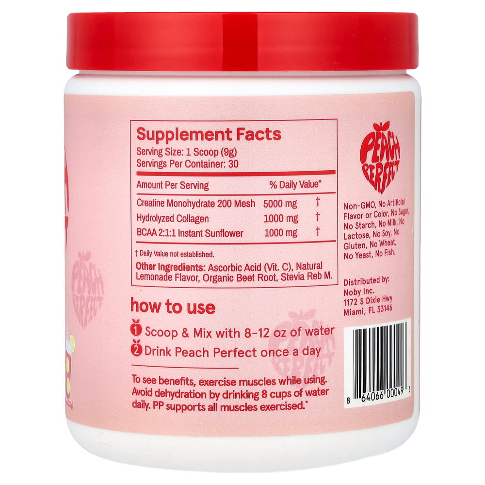 Peach Perfect, креатин, розовый лимонад, 272 г