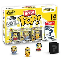 Funko Bitty POP! Minions (Roller Stuart + Pajama Bob + Kung Fu Kevin + Mystery) 4PK
