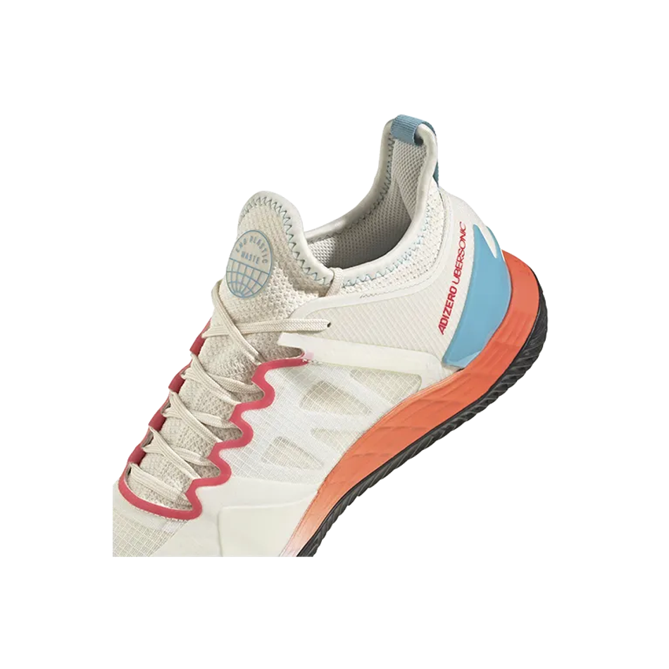 Adidas Adizero Ubersonic 4 M Clay Белые-Оранжевые кроссовки