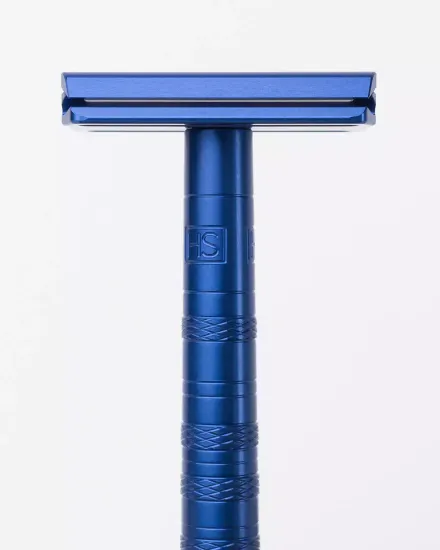 Т-образная бритва (станок) Henson Shaving AL13 v2.0, синяя, Mild