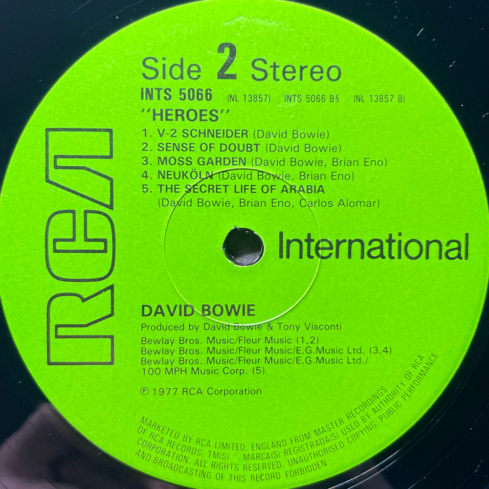 David Bowie ‎– "Heroes" (Англия 1981г.)