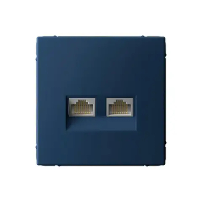 ARTGALLERY РОЗЕТКА двойная компьютерная RJ45+RJ45, кат.6А, механизм, АКВАМАРИН