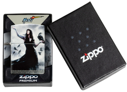 Зажигалка Zippo Mazzi® с покрытием 540 Matte, латунь/сталь, белая, 38x13x57 мм
