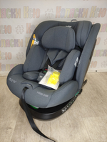 Автокресло детское Indigo E-Tron ISOFIX I-SIZE группа 0/1/2/3 (0-36) серый
