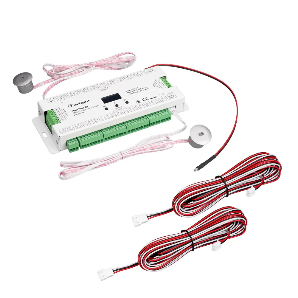Контроллер лестничный SMART-STEP-32-2S-SUF (5-24V, 32x1A, SPI) (Arlight, IP20 Пластик, 5 лет) Контроллер лестничный SMART-STEP-32-2S-SUF (5-24V, 32x1A, SPI) (Arlight, IP20 Пластик, 5 лет)