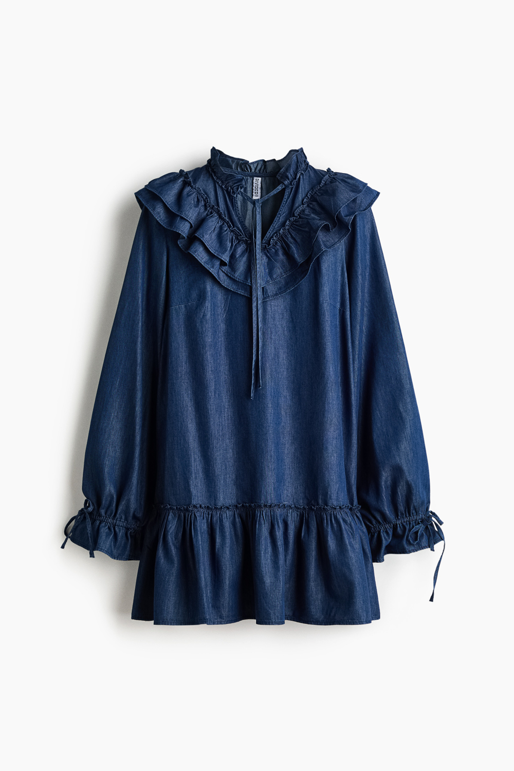 Джинсовое платье с оборками - H&M