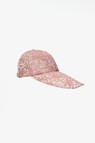 ZARA X JOHN GALLIANO КРУЖЕВНАЯ КЕПКА С ЦВЕТОЧНЫМ ПРИНТОМ LIMITED EDITION, РОЗОВЫЙ