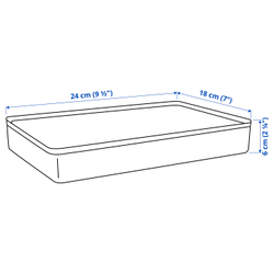 IKEA HARVMATTA  (ИКЕА ХАРВМАТТА)  -  Коробка с отделениями - тёмный серо-бежевый 24x18x6 см