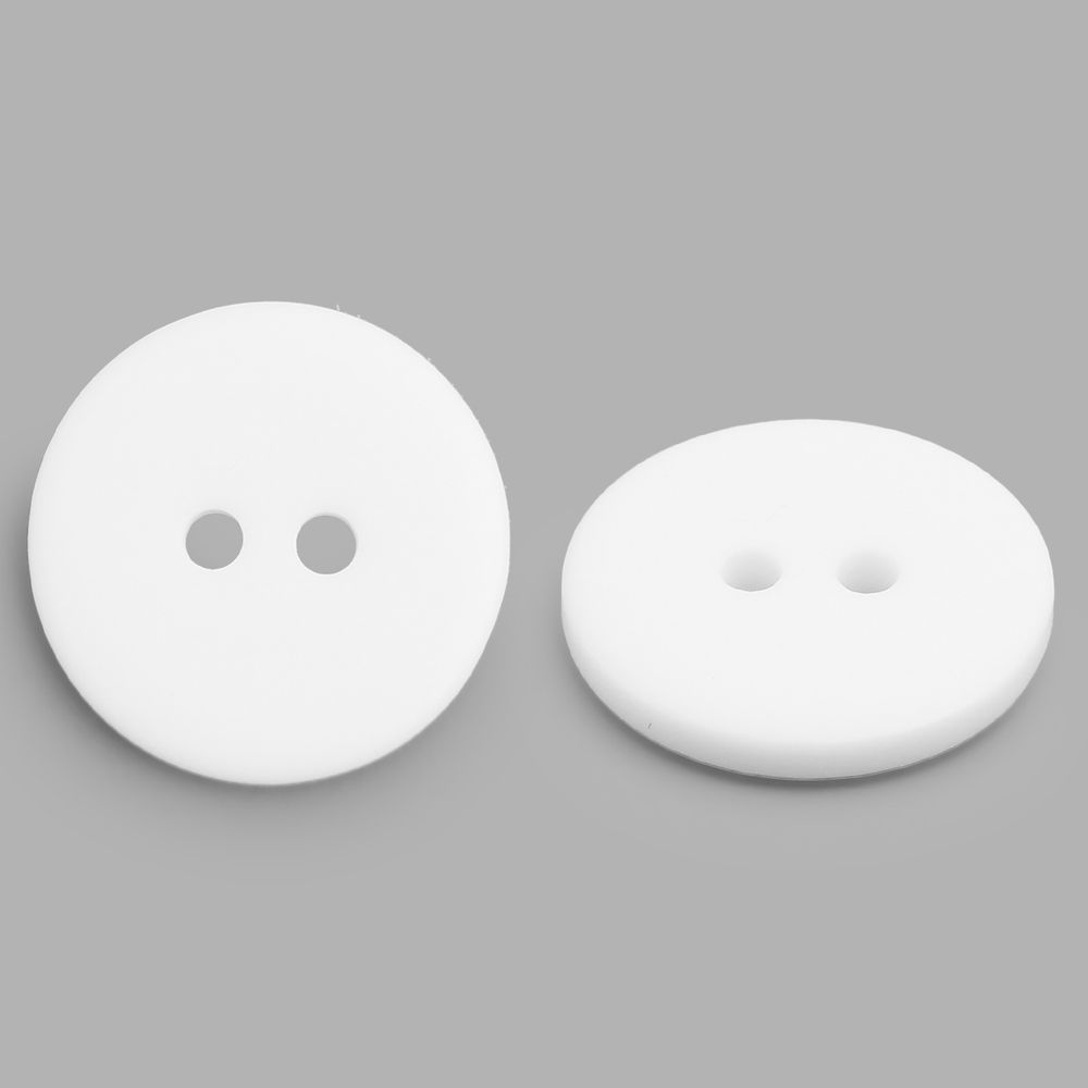 Пуговицы 2 прокола 28L=18 мм, (White (белый)) NE63, 72 шт