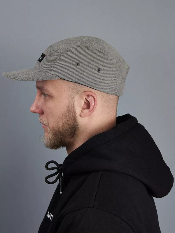 Кепка 5 panel Velvet Серая - фото 3