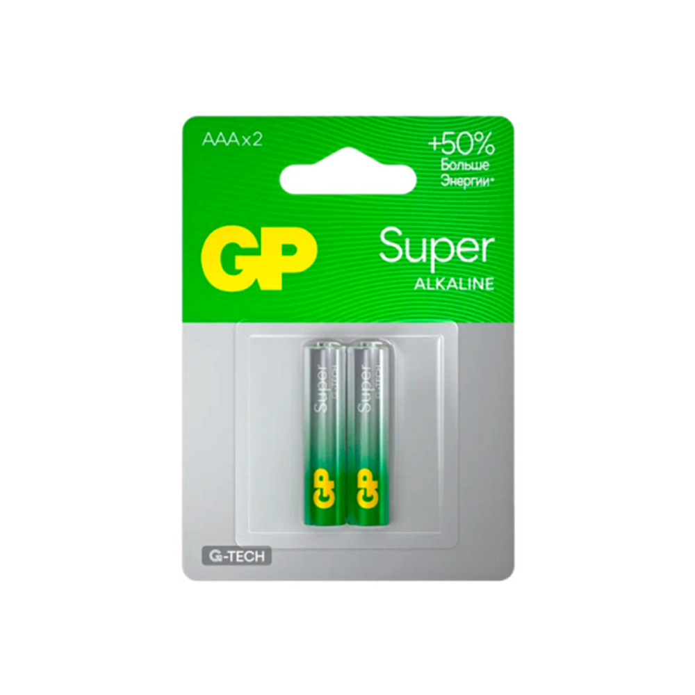 Элемент питания GP Alkaline Super G-Tech LR03 BL2 24AA21-2CRSBC2