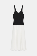 ПЛАТЬЕ МИДИ ИЗ КОМБИНИРОВАННОГО ПОПЛИНА — ZARA