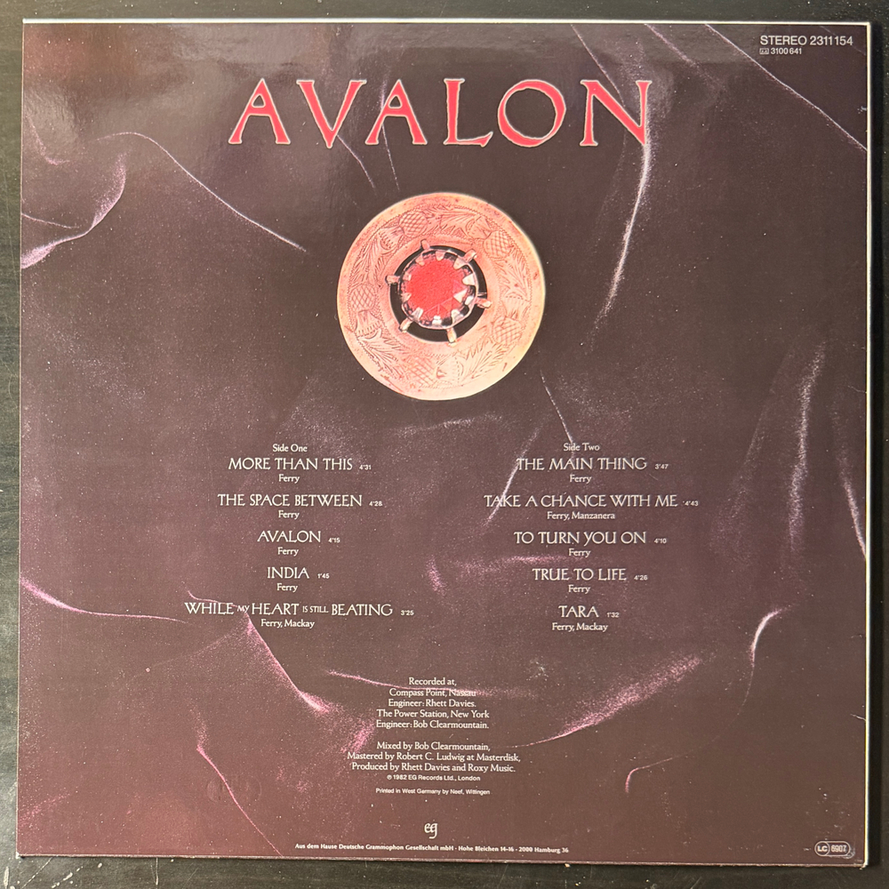 Roxy Music - Avalon (Германия 1982г.)